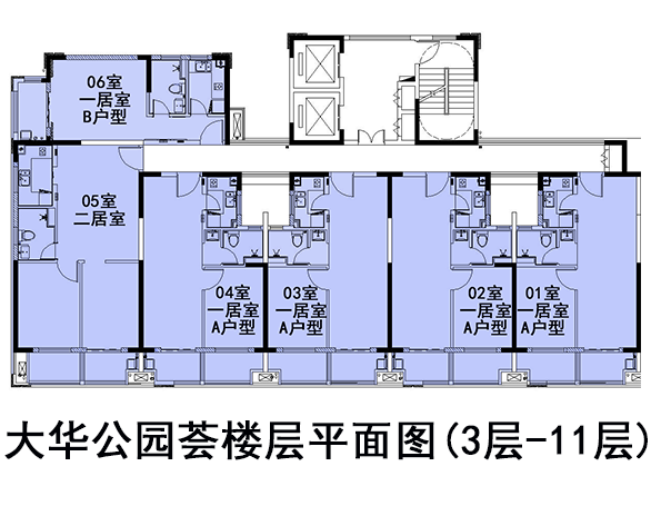 大华公园荟一居室A户型户型图缩略图4