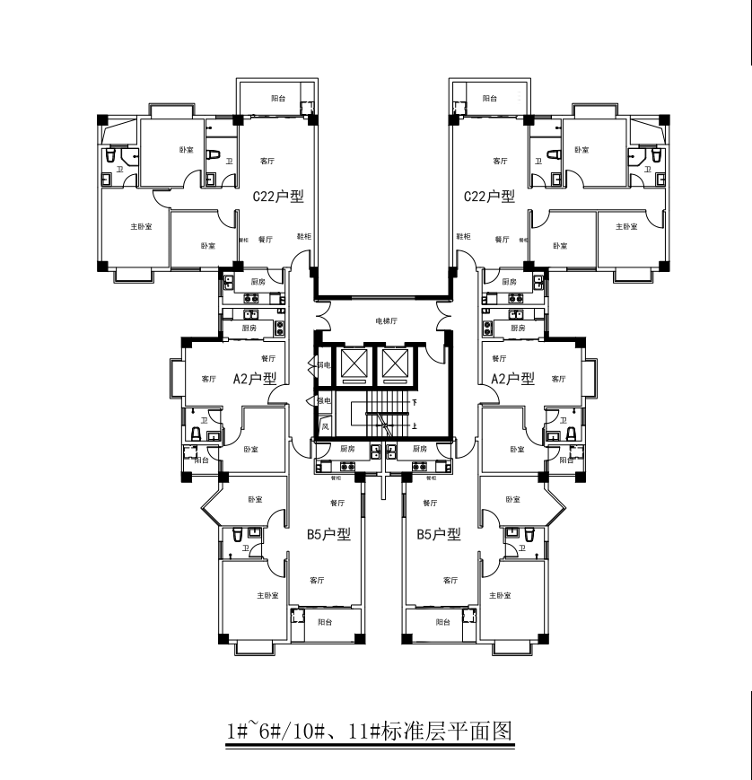 源泉山庄B地块一房型户型图缩略图2